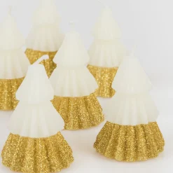 Ivory Mini Tree Candles (x 6)>Meri Meri Discount