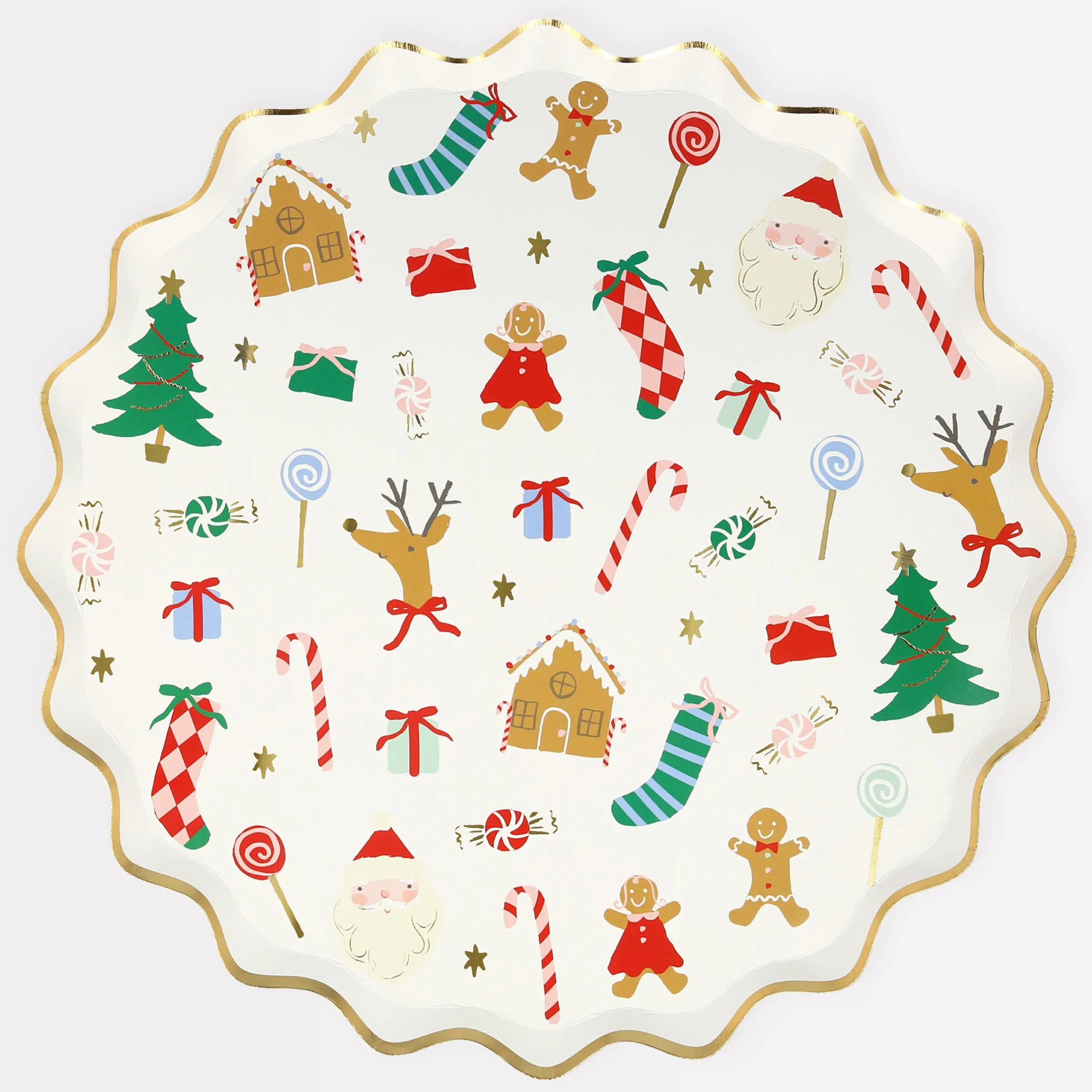 Jolly Christmas Dinner Plates (x 8)>Meri Meri New