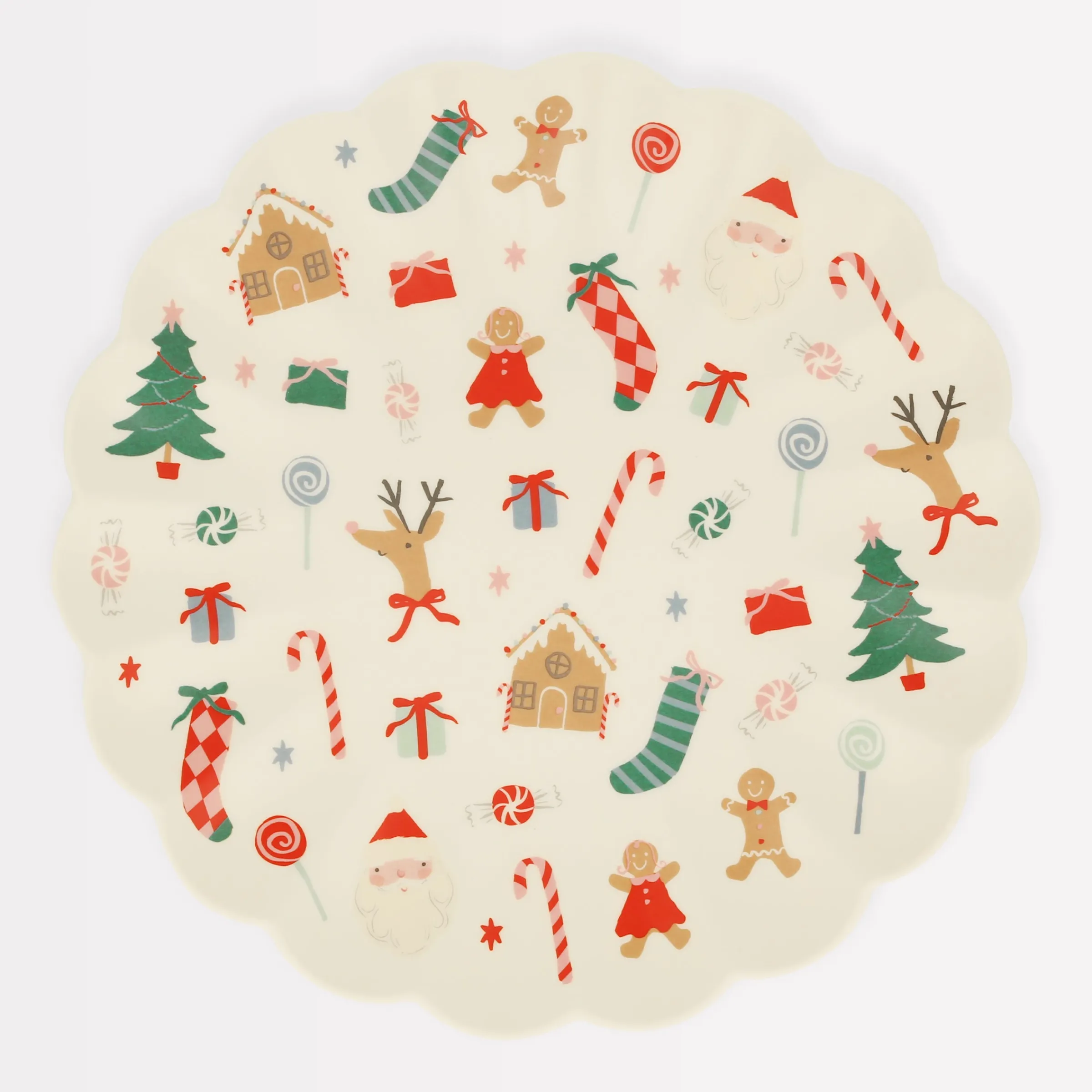 Jolly Christmas Reusable Large Plate>Meri Meri Fashion
