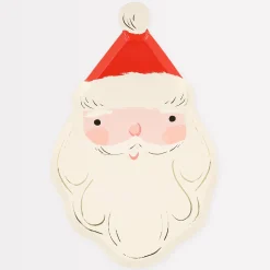 Jolly Christmas Santa Plates (x 8)>Meri Meri Sale