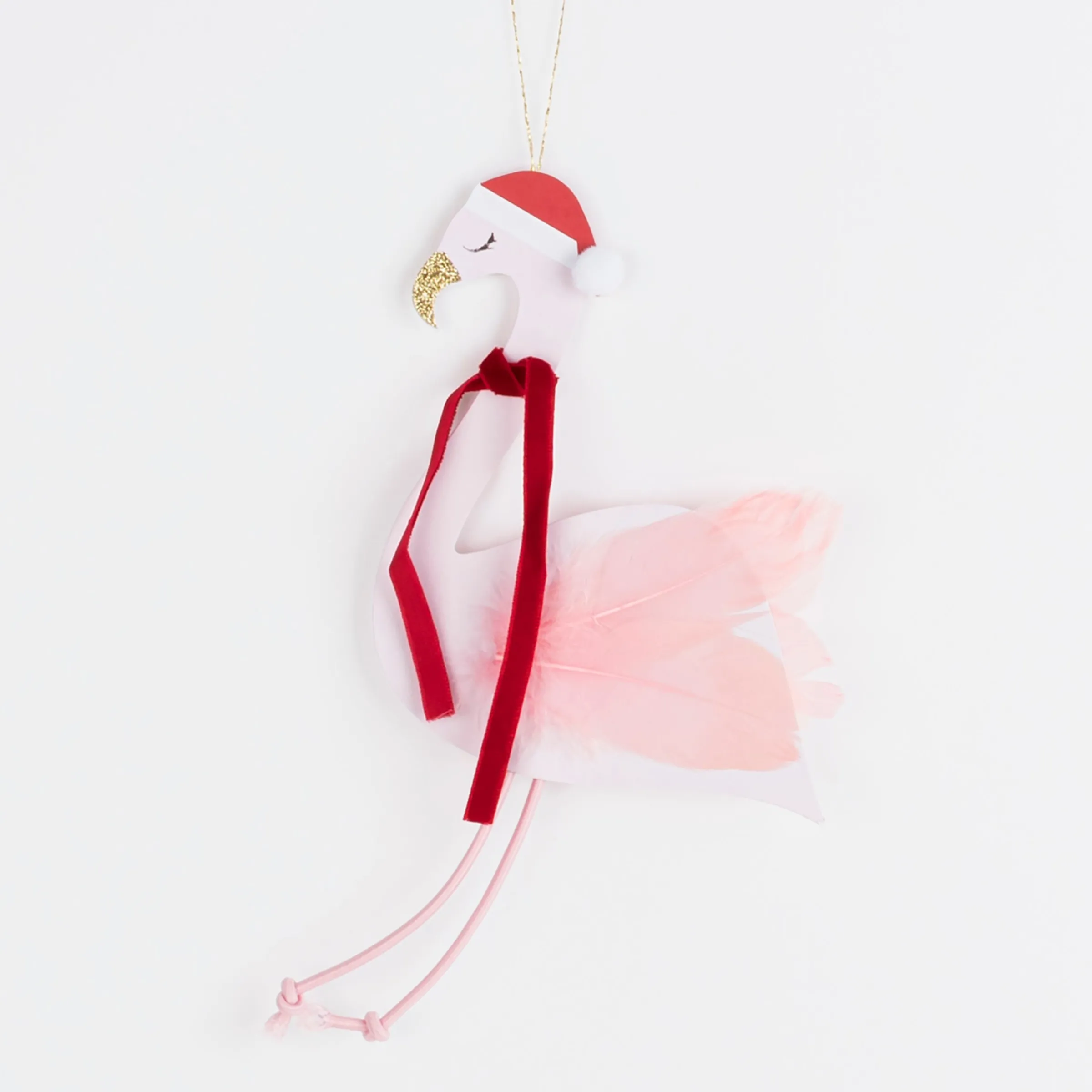 Jolly Flamingo Decoration Christmas Card>Meri Meri Fashion