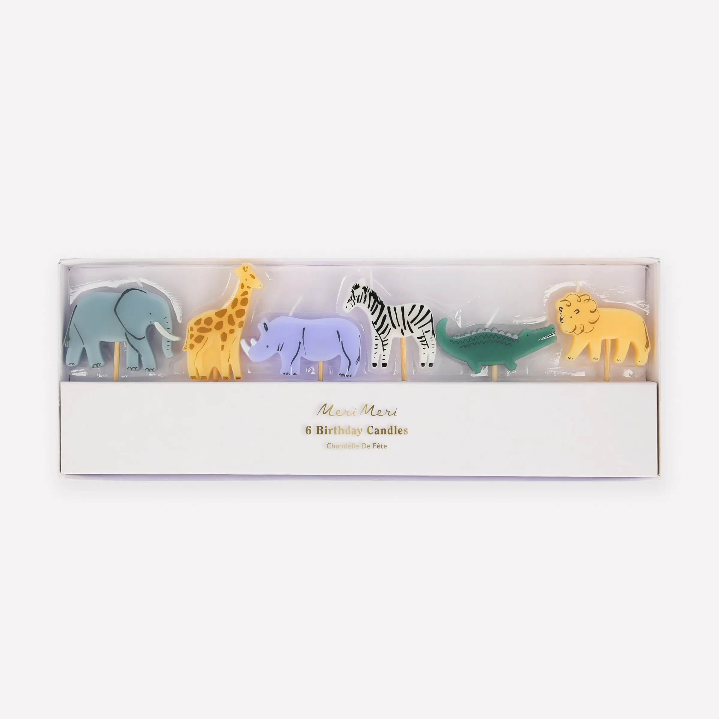 Jungle Animal Candles (x 6)>Meri Meri Fashion
