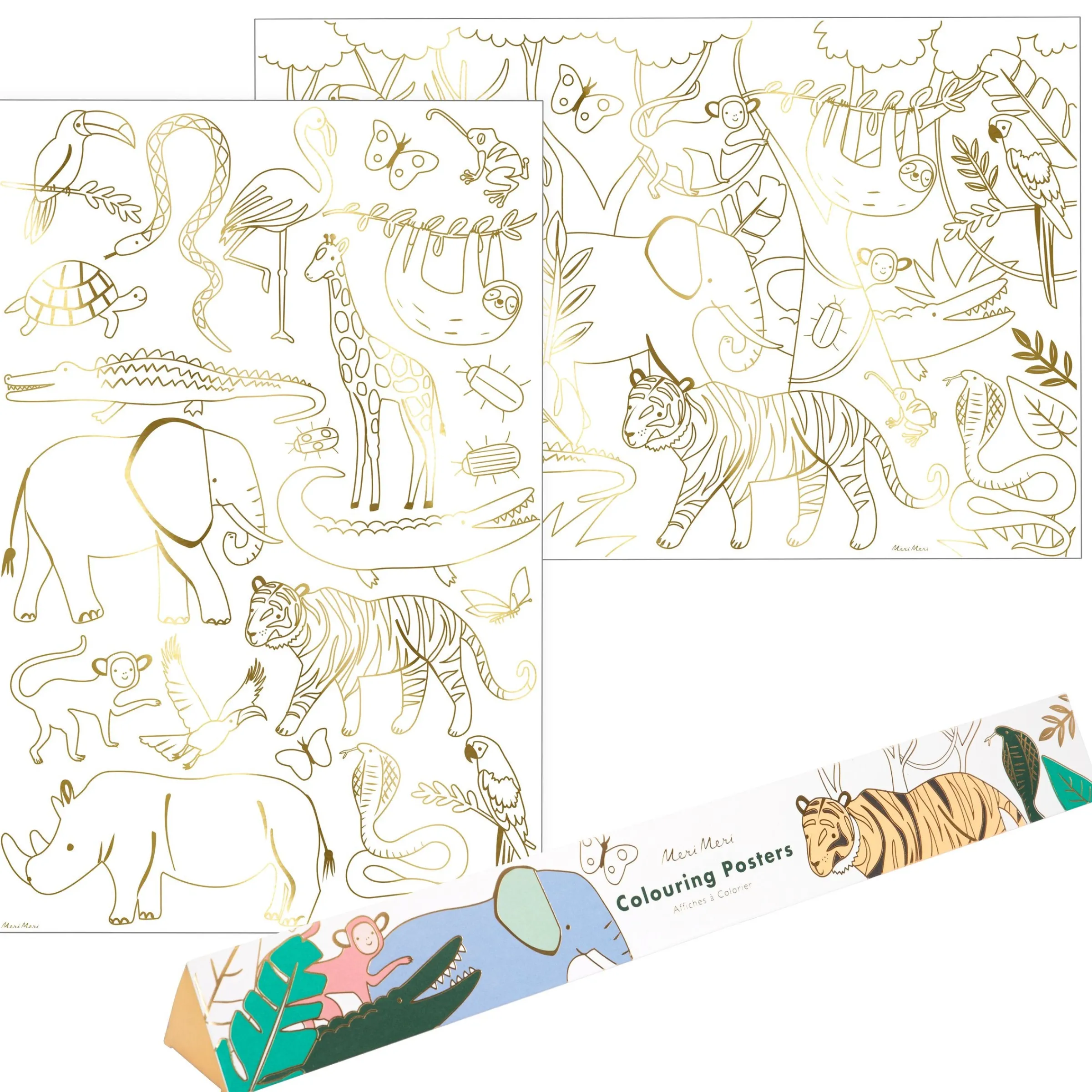 Jungle Coloring Posters (x 2)>Meri Meri Online
