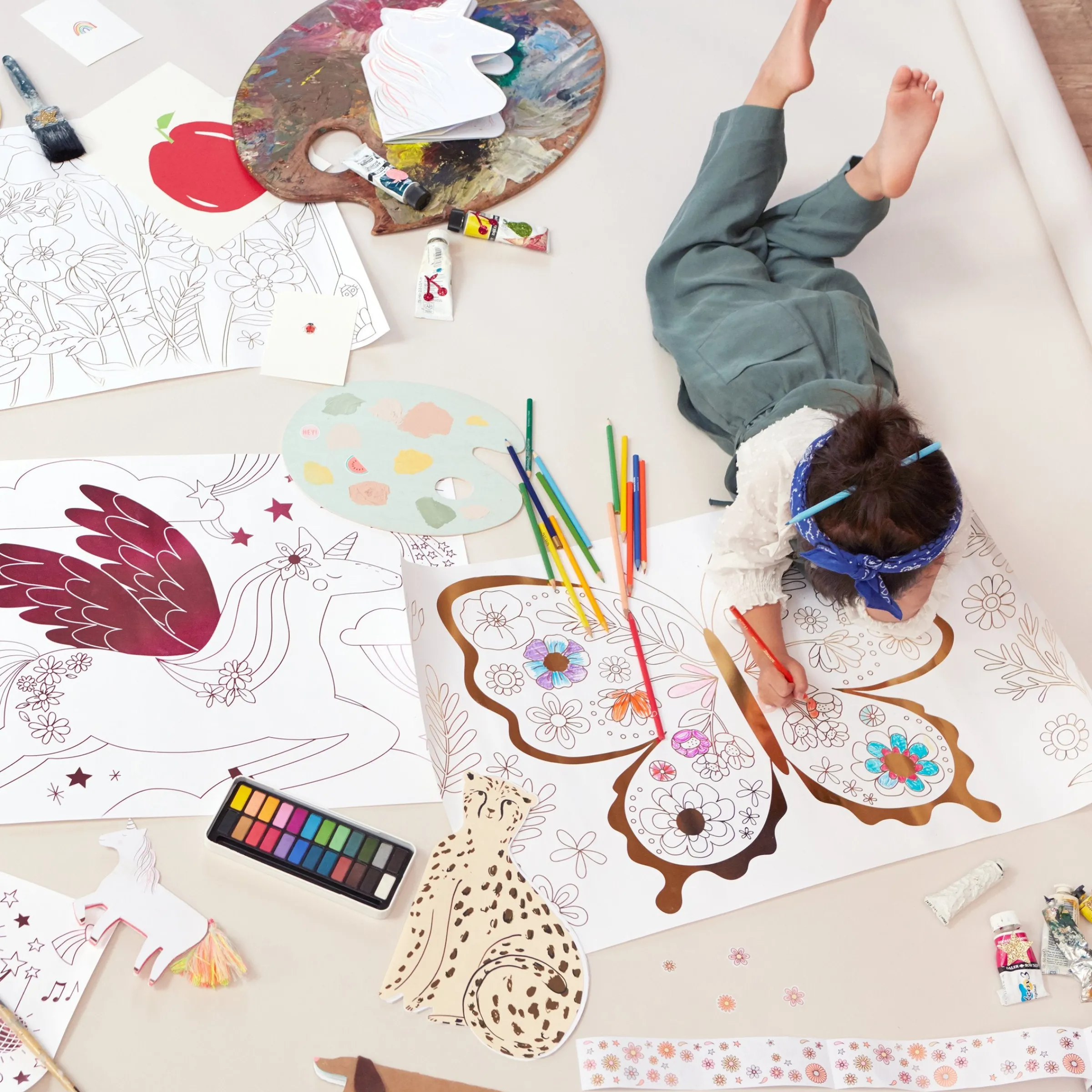 Jungle Coloring Posters (x 2)>Meri Meri Online