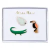 Jungle Enamel Lapel Pins (set of 3)>Meri Meri New