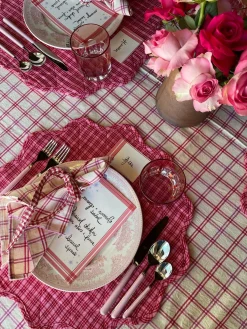 Katherine Plaid Scalloped Edge Placemat>Meri Meri Sale