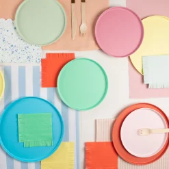 Large Bright Mix Compostable Plates (x 8)>Meri Meri Hot