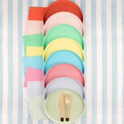 Large Bright Mix Compostable Plates (x 8)><noscript><img width=