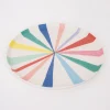 Large Bright Stripe Reusable Bamboo Plates (x 6)>Meri Meri Hot