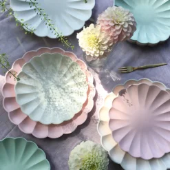 Large Cream Compostable Plates (x 8)><noscript><img width=