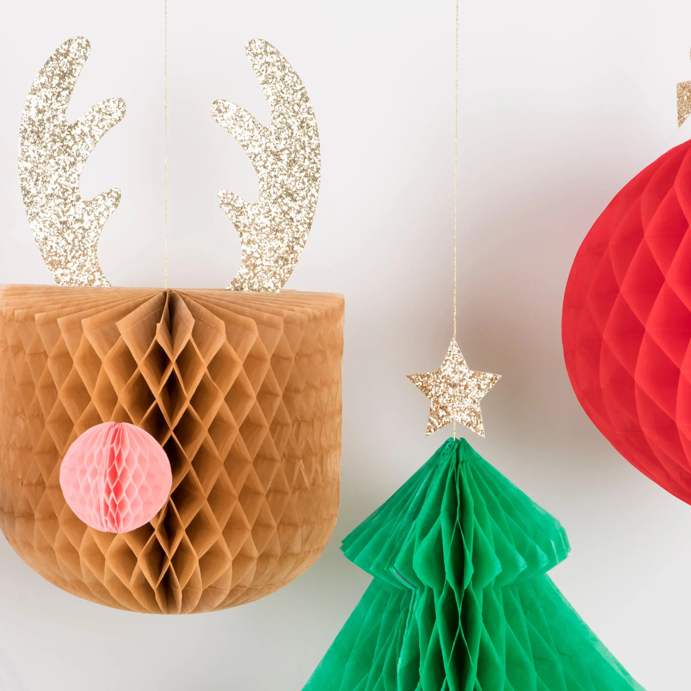 Large Hanging Honeycomb Decorations (x 5)>Meri Meri Outlet