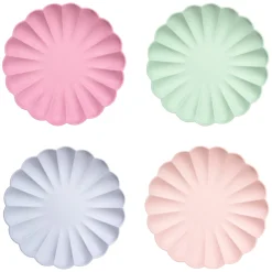 Large Multicolor Compostable Plates - Big Multipack (x 48)>Meri Meri Sale