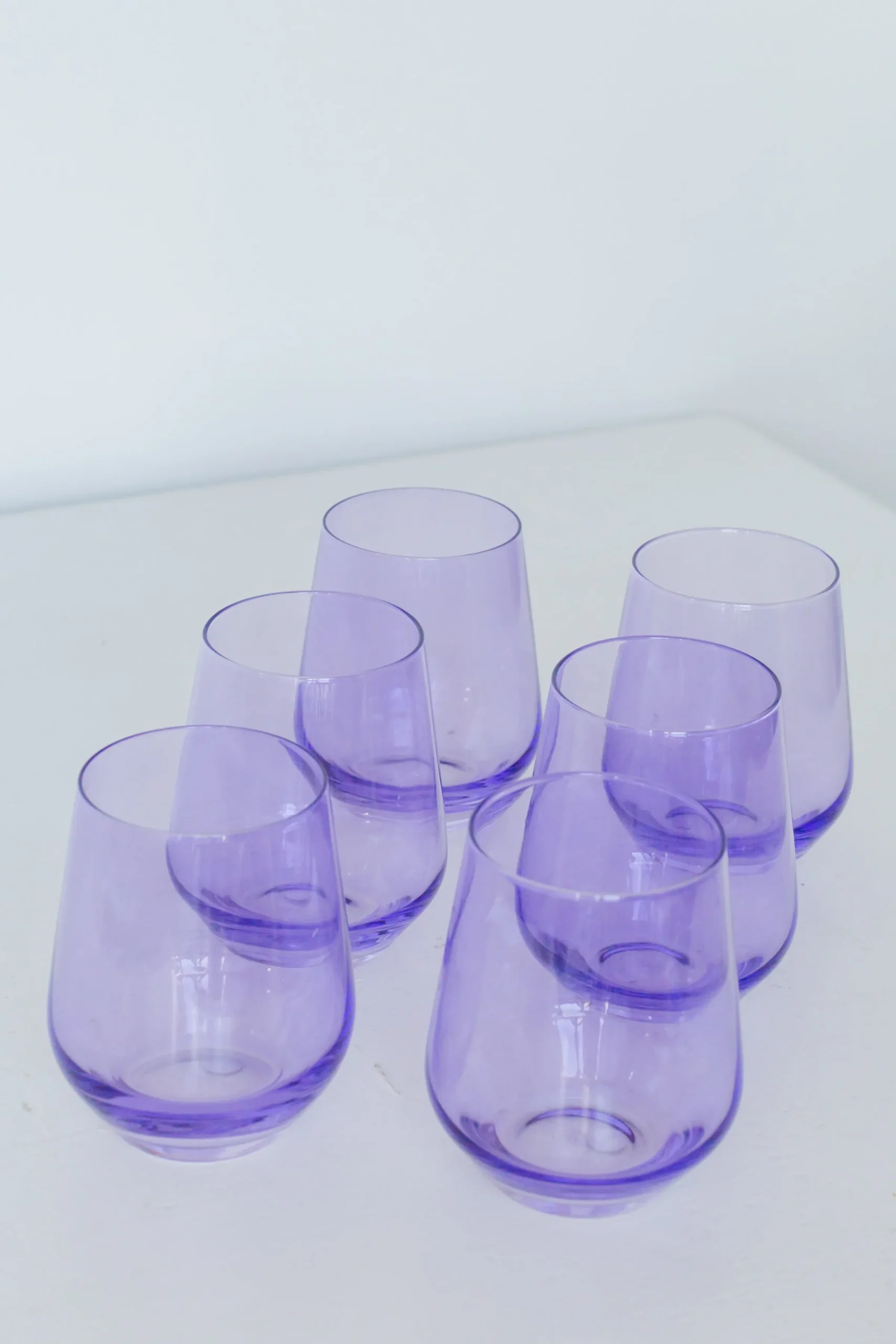 Lavender Stemless Wine Glasses ( x 6)>Meri Meri Outlet