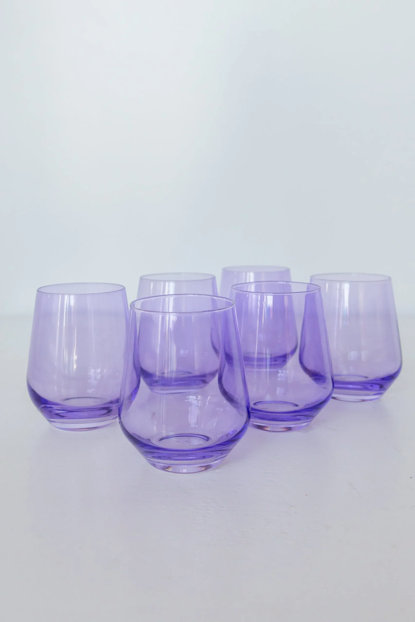 Lavender Stemless Wine Glasses ( x 6)>Meri Meri Outlet