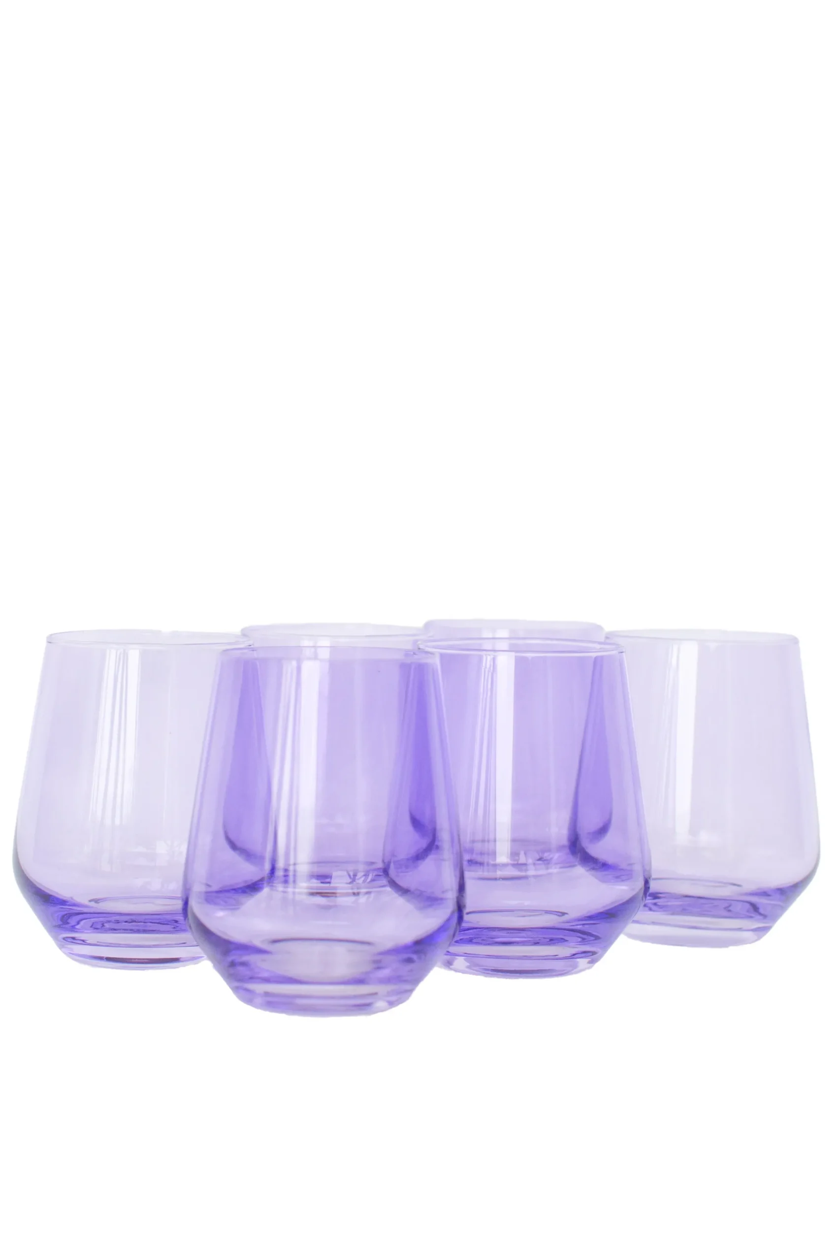 Lavender Stemless Wine Glasses ( x 6)>Meri Meri Outlet