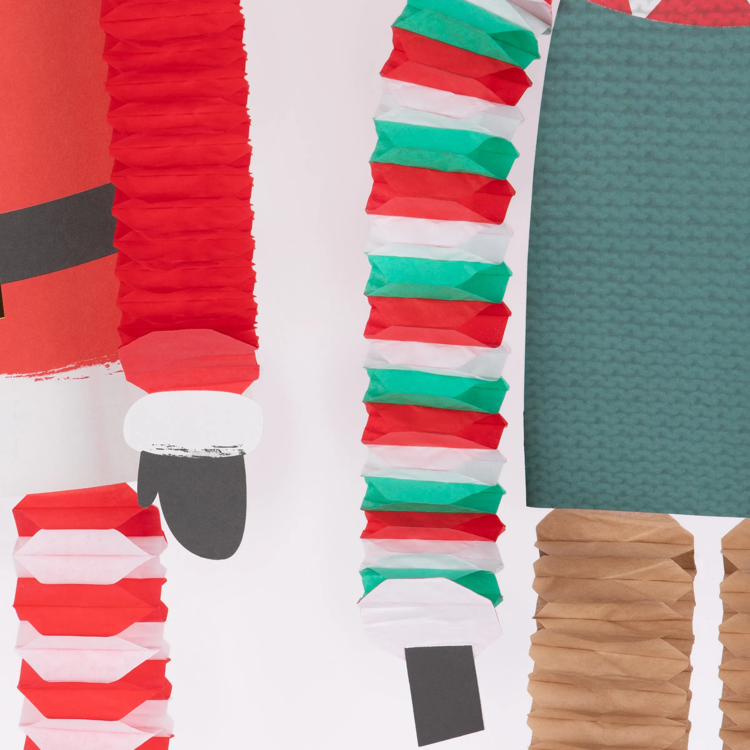 Long Legged Santa & Reindeer Decorations (x 4)>Meri Meri Outlet