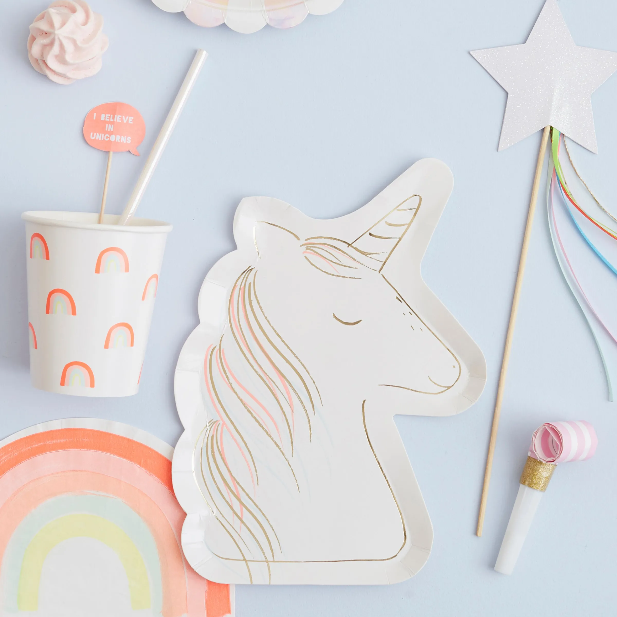 Magical Unicorn Plates (x 8)>Meri Meri Online