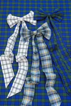 Maine Plaid Multicolor Fabric Bow>Meri Meri Clearance