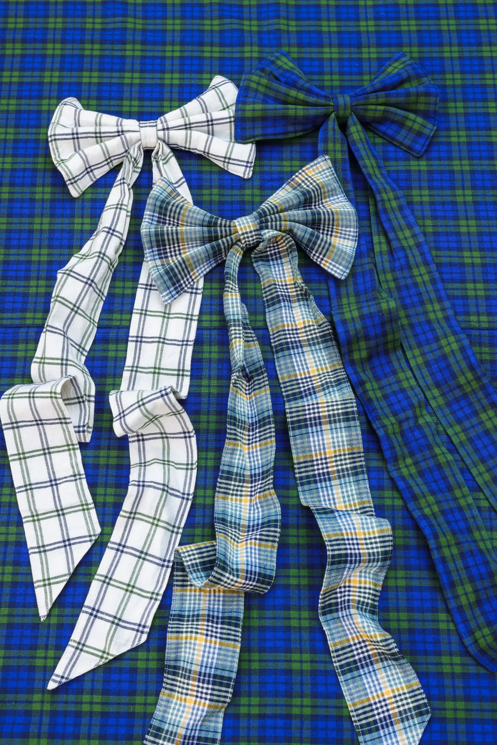 Maine Plaid Multicolor Fabric Bow>Meri Meri Clearance