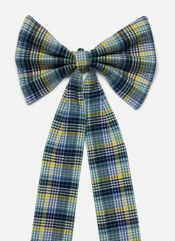 Maine Plaid Multicolor Fabric Bow><noscript><img width=