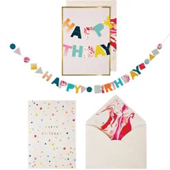 Marble Birthday Garland Card>Meri Meri Online