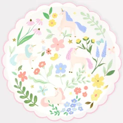 Meadow Unicorns Dinner Plates (x 8)>Meri Meri Best