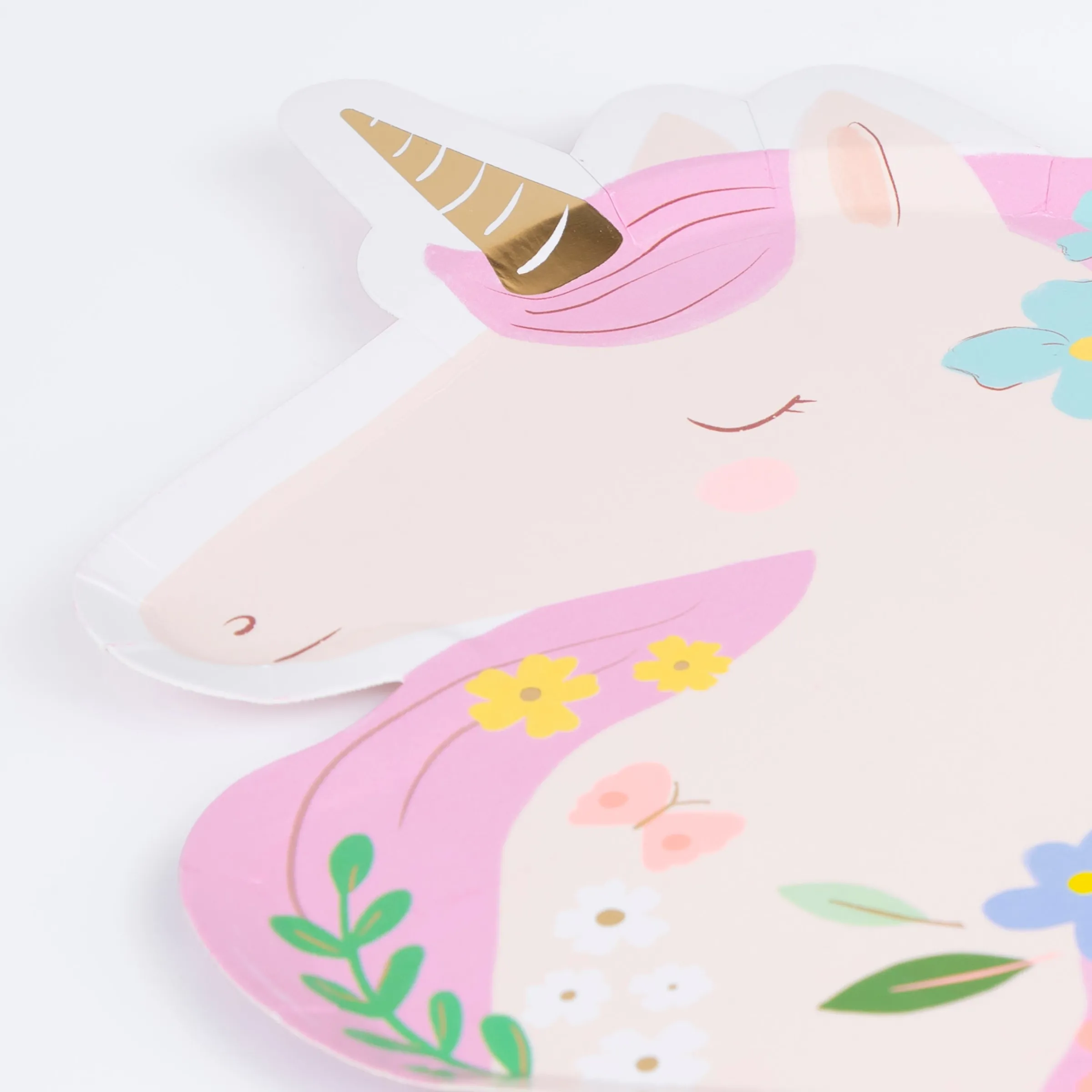 Meadow Unicorns Shaped Plates (x 8)>Meri Meri Fashion