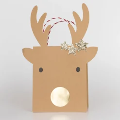 Medium Reindeer With Stars Gift Bags (x 2)>Meri Meri Online