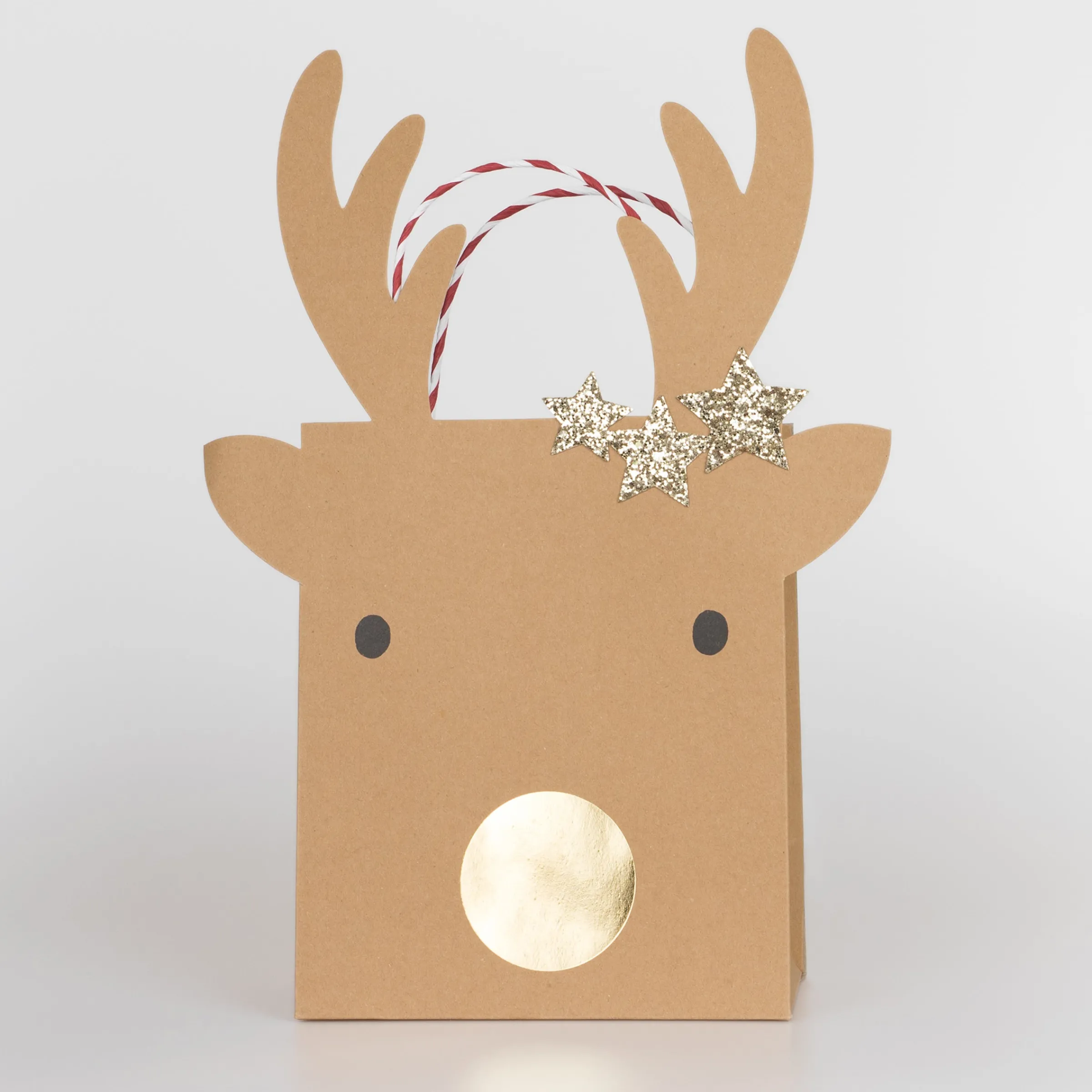 Medium Reindeer With Stars Gift Bags (x 2)>Meri Meri Online