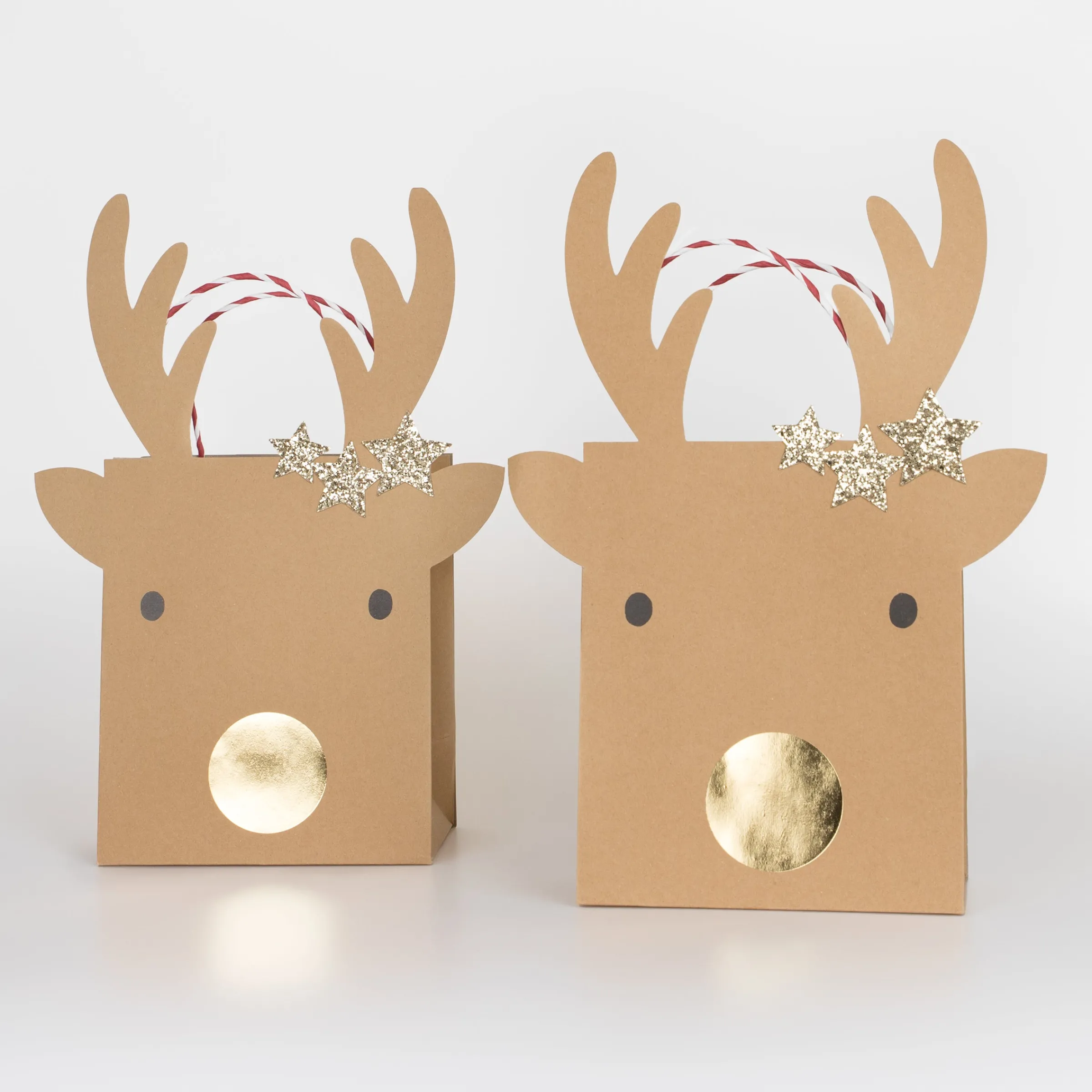 Medium Reindeer With Stars Gift Bags (x 2)>Meri Meri Online