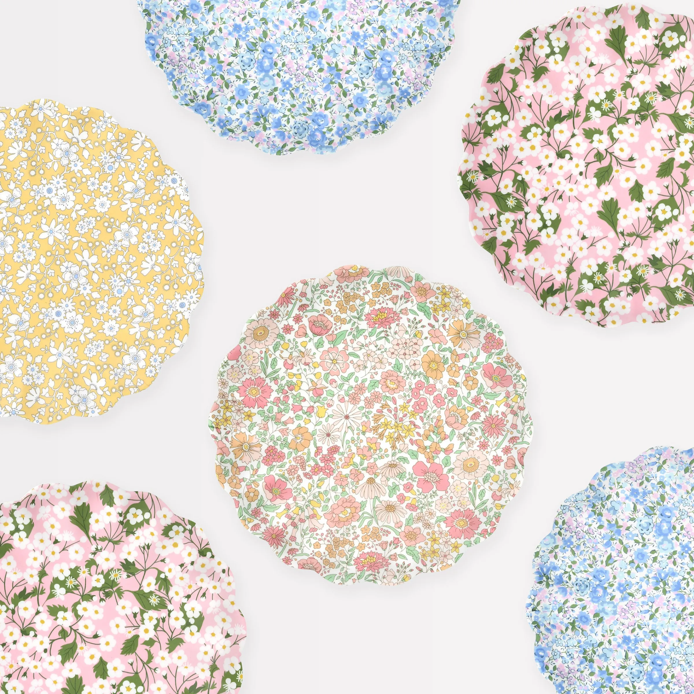 x Liberty Mixed Set Reusable Small Plates (x 4)>Meri Meri Online