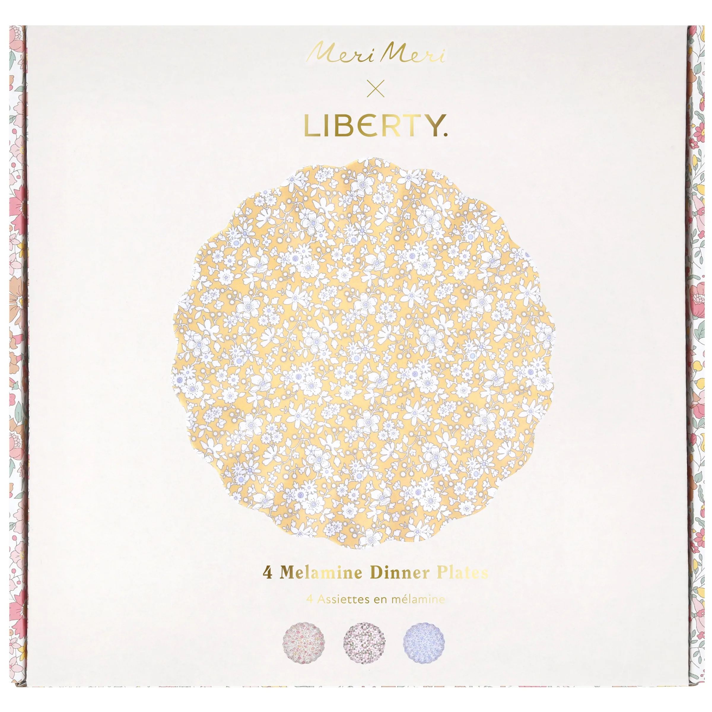 x Liberty Mixed Set Reusable Large Plates (x 4)>Meri Meri New