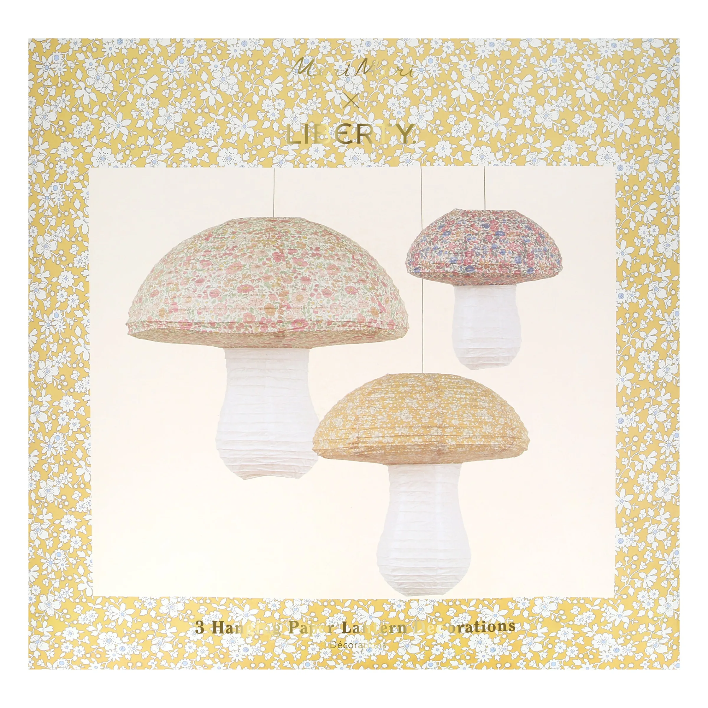 x Liberty Mushroom Lanterns (x 3)>Meri Meri Outlet
