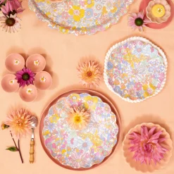 x Liberty Rainbow Garden Reusable Large Plate>Meri Meri Sale