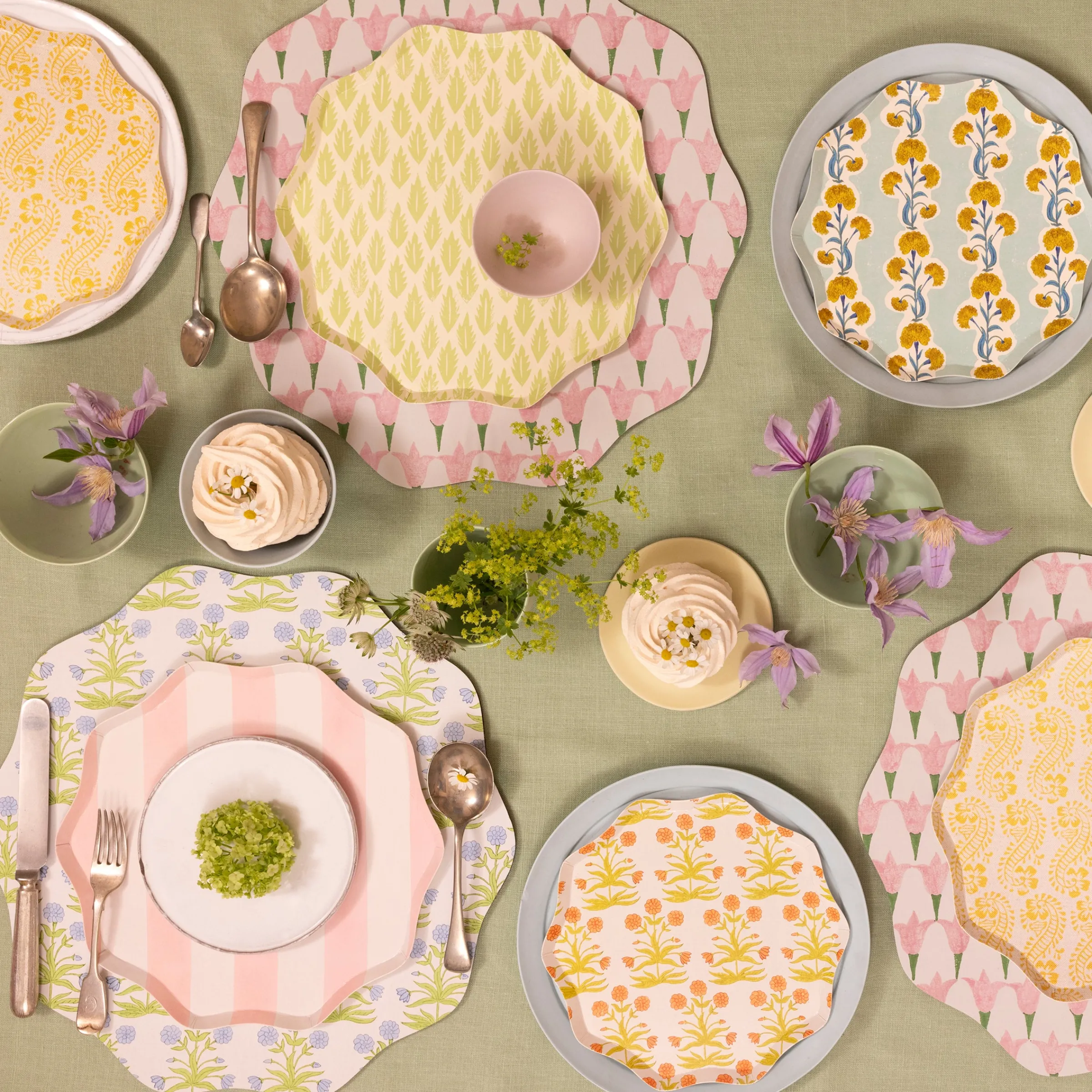 x Molly Mahon Blue Flower Placemat>Meri Meri Outlet