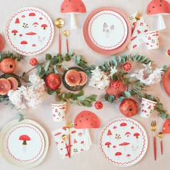 Merry Mushrooms Side Plates (x 8)>Meri Meri Hot