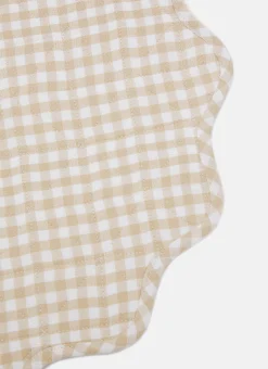 Mini Gingham Cream Scalloped Edge Placemat>Meri Meri Best