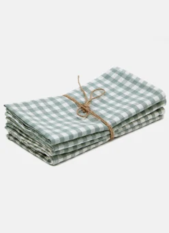 Mini Gingham Sage Napkins><noscript><img width=