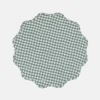 Mini Gingham Sage Scalloped Edge Placemat>Meri Meri New