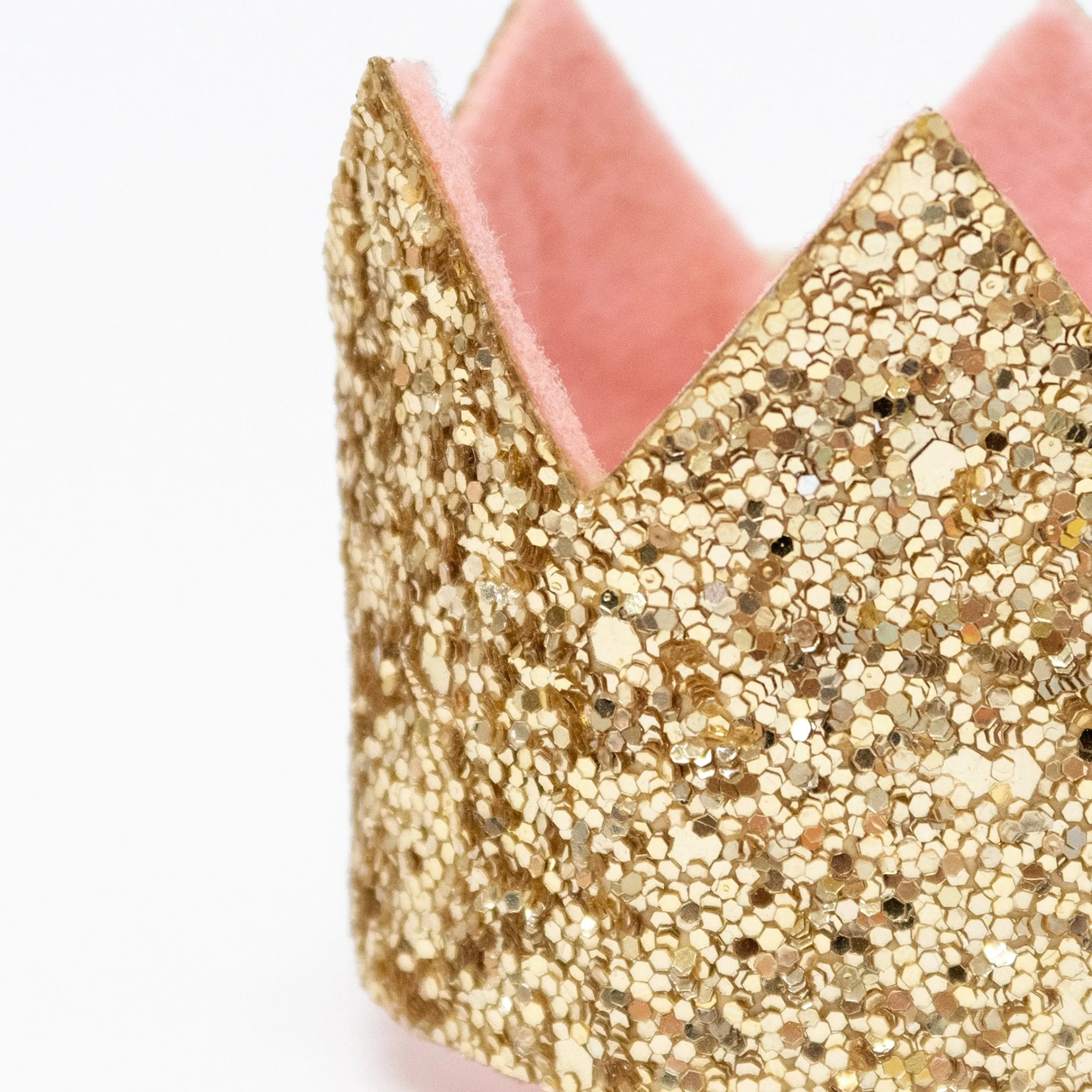 Mini Gold Glitter Crown Hair Clip>Meri Meri Best