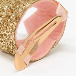 Mini Gold Glitter Crown Hair Clip><noscript><img width=