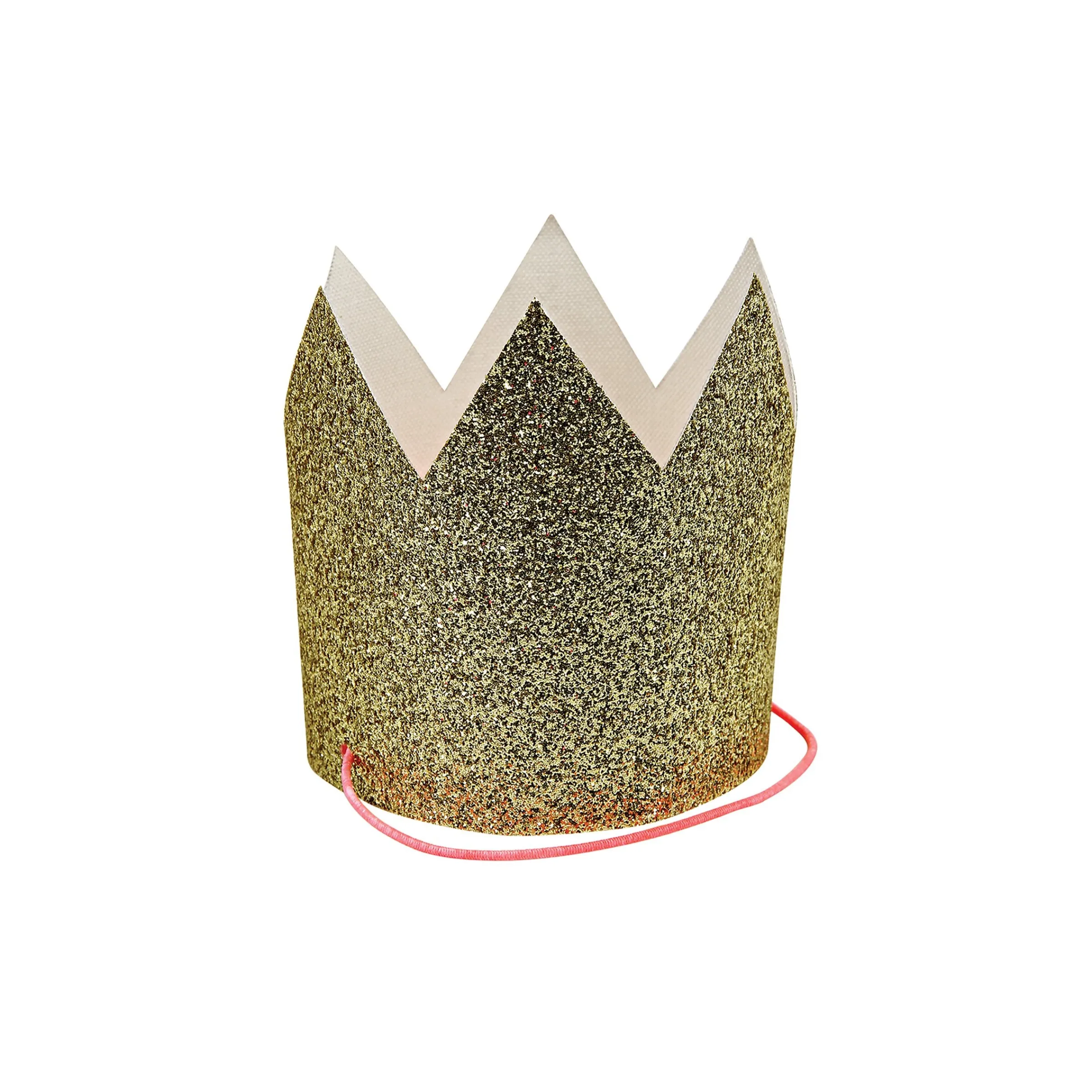 Mini Gold Glitter Crowns (x 8)>Meri Meri Discount