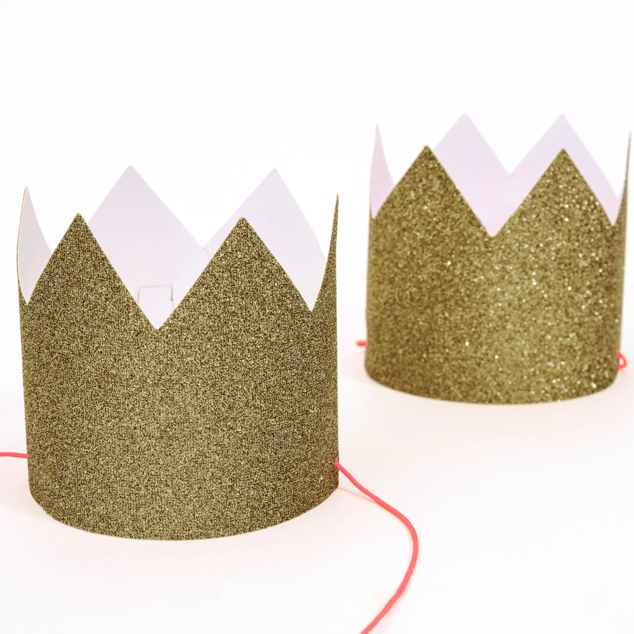 Mini Gold Glitter Crowns (x 8)>Meri Meri Discount