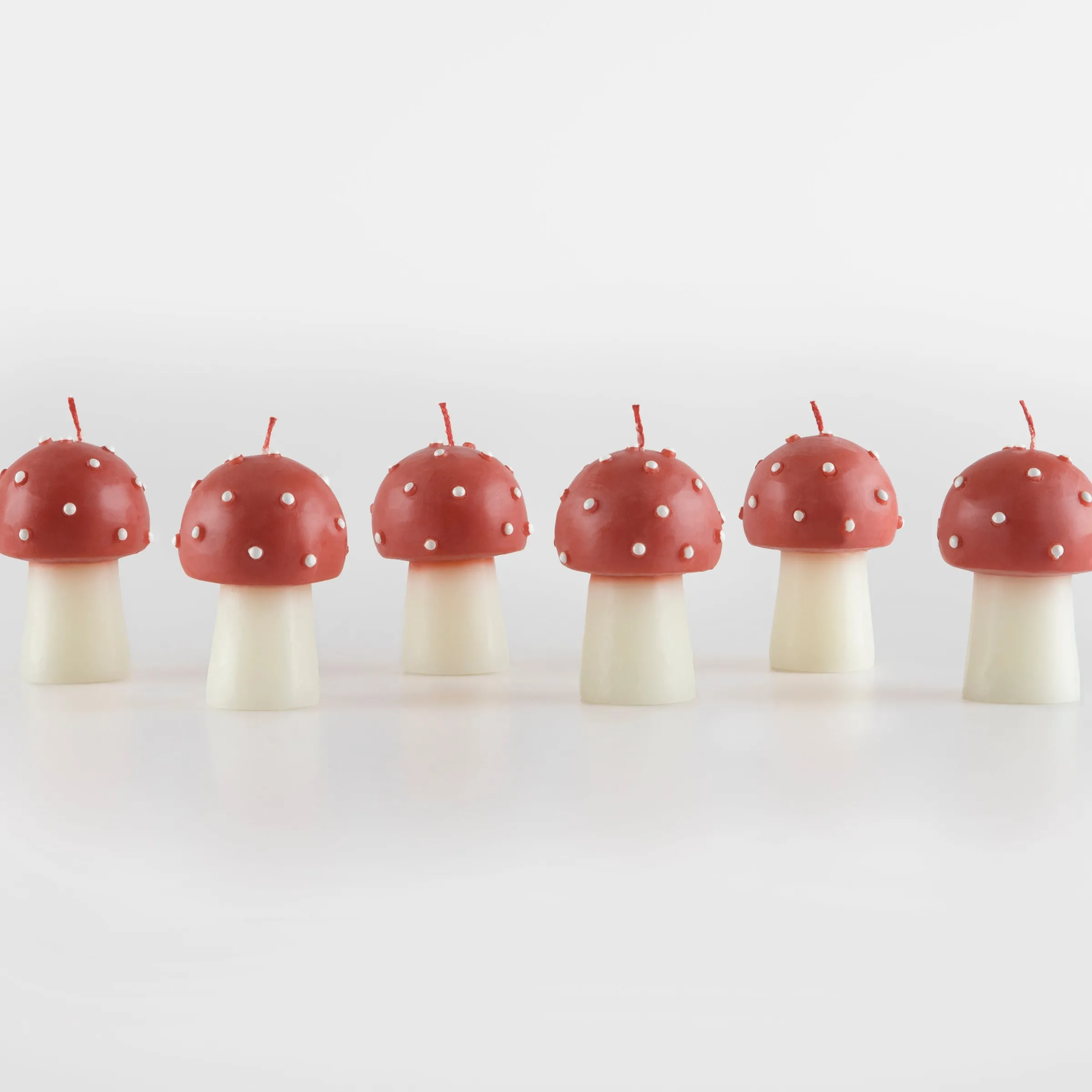 Mini Mushroom Candles (x 6)>Meri Meri Clearance