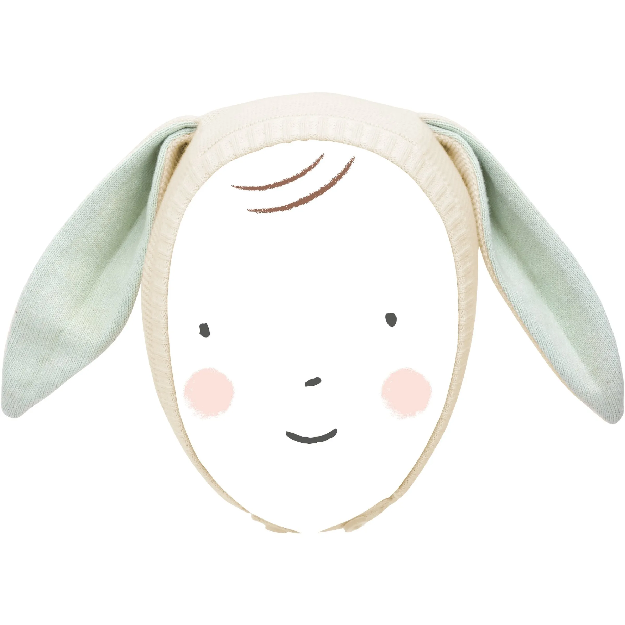 Mint Bunny Baby Bonnet>Meri Meri Clearance