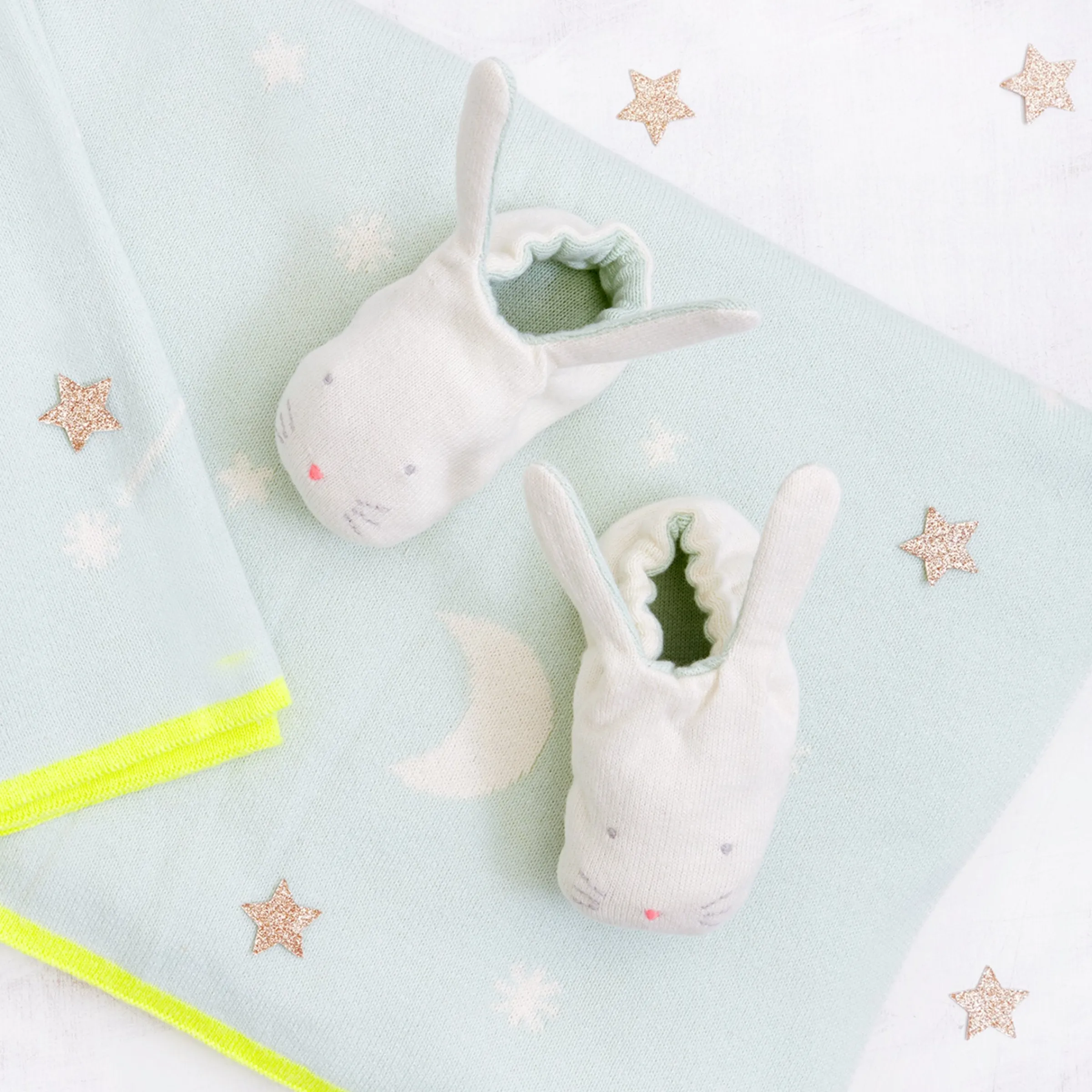 Mint Bunny Baby Booties>Meri Meri Outlet