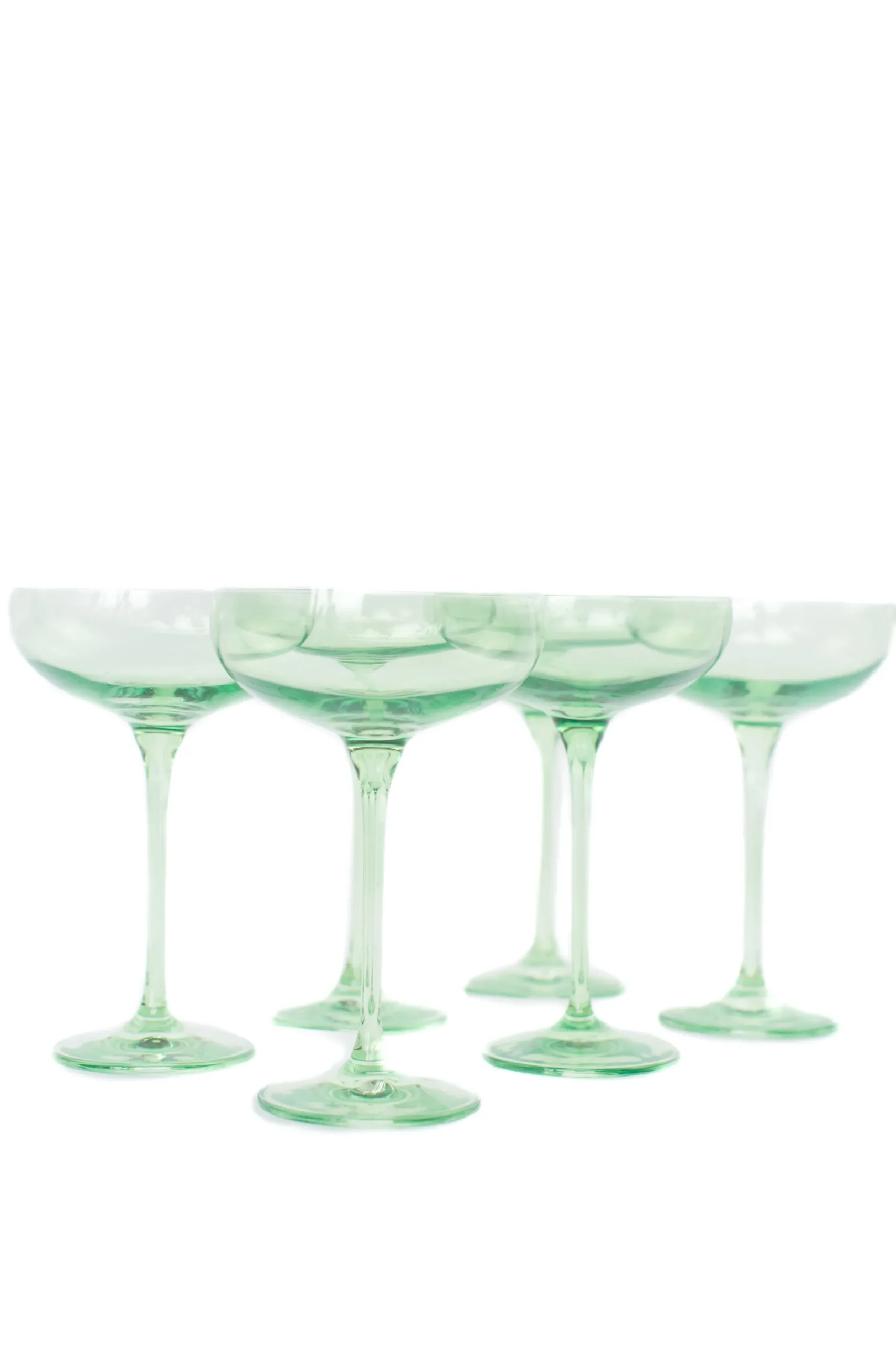 Mint Green Champagne Coupe Stemware (x 6)>Meri Meri Outlet