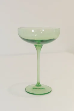 Mint Green Champagne Coupe Stemware (x 6)><noscript><img width=
