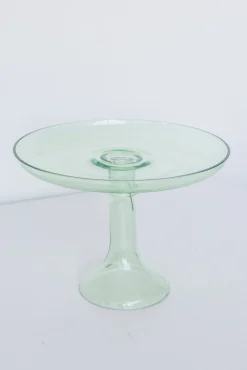 Mint Green Glass Cake Stand><noscript><img width=