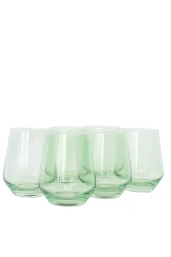 Mint Green Stemless Wine Glasses ( x 6)>Meri Meri New